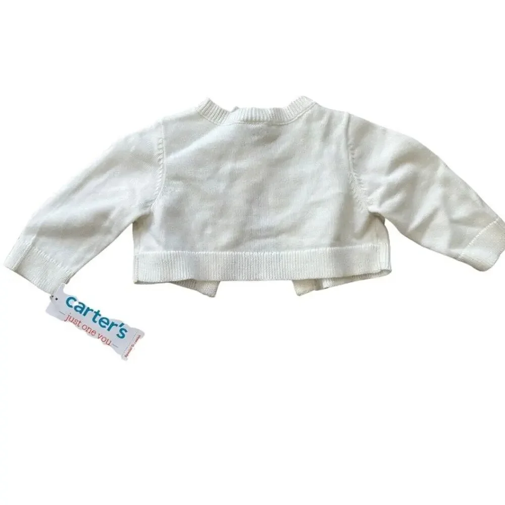 NWT Carter's Sweater White 3M